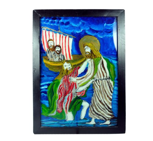 Obraz malowany na szkle - Chrystus uspokaja burzę